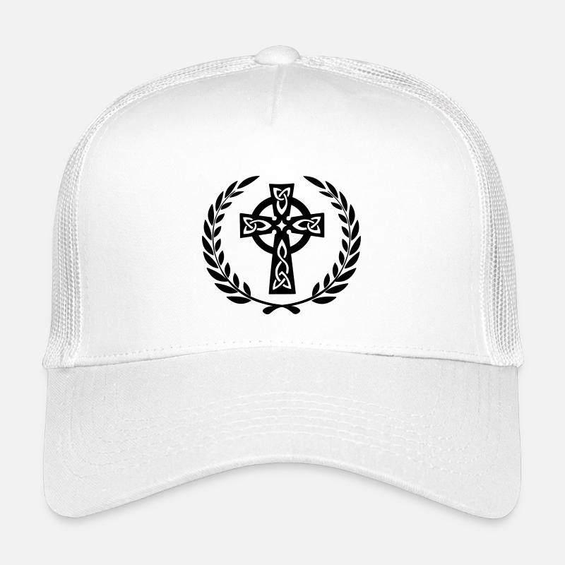 Celtic cross in middle laurel wreath Kids’ Trucker Cap