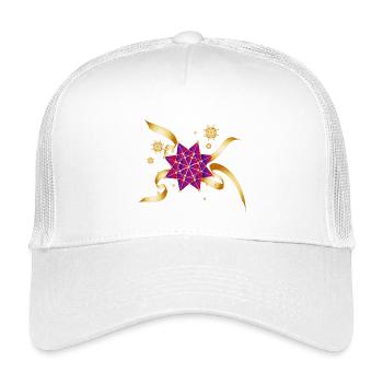 wunderschöne Geschenkschleife für Weihnachten - Kinder Trucker-Cap - Weiß - Vorne