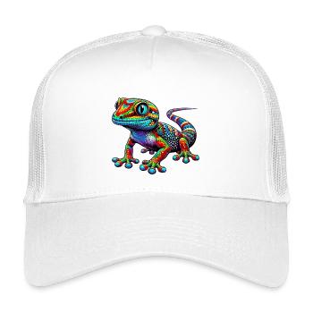 Gecko - Kinder Trucker-Cap - Weiß - Vorne