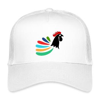 ROOSTER. HEN. CHICK. ANIMAL. ANIMALS. BIRD - Kids’ Trucker Cap - white - Front