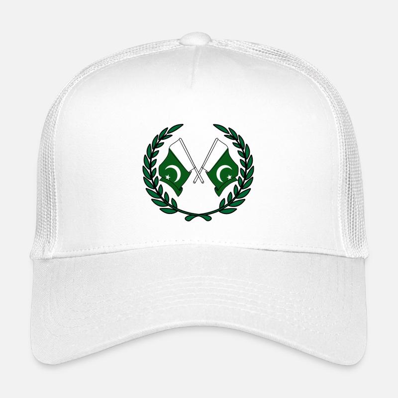 Drapeaux du Pakistan en couronne de laurier Casquette trucker enfant