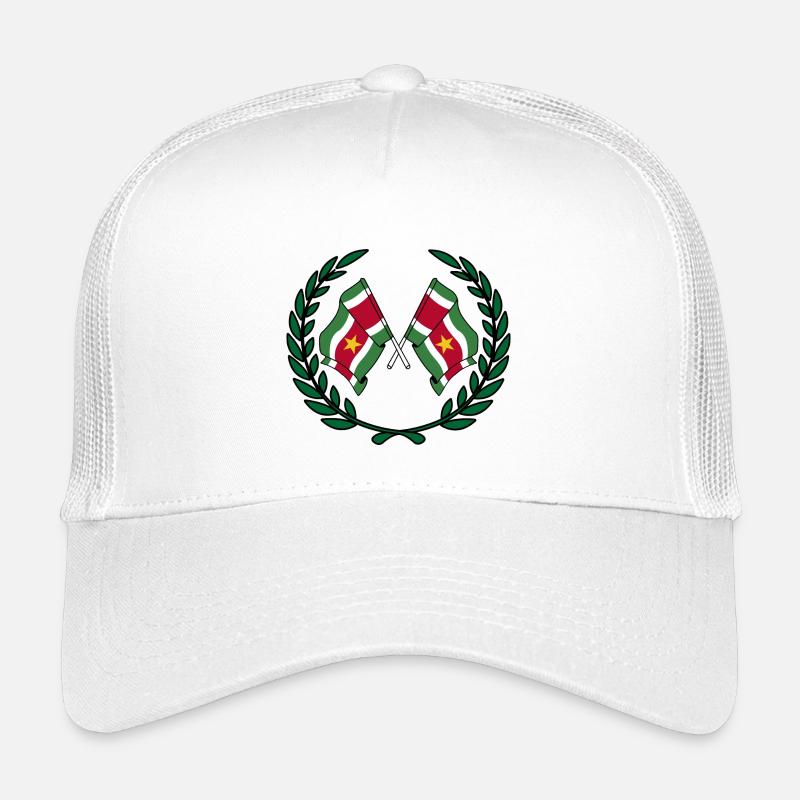 Drapeaux Suriname en couronne de laurier Casquette trucker enfant