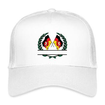 Fahnen Niedersachsen Lorbeerkranz Banner - Kinder Trucker-Cap - Weiß - Vorne