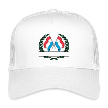 Flags Luxembourg laurel wreath banner - Kids’ Trucker Cap - white - Front
