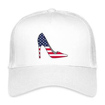 Chaussure de femme et l'Amérique - Casquette trucker enfant - blanc - Devant