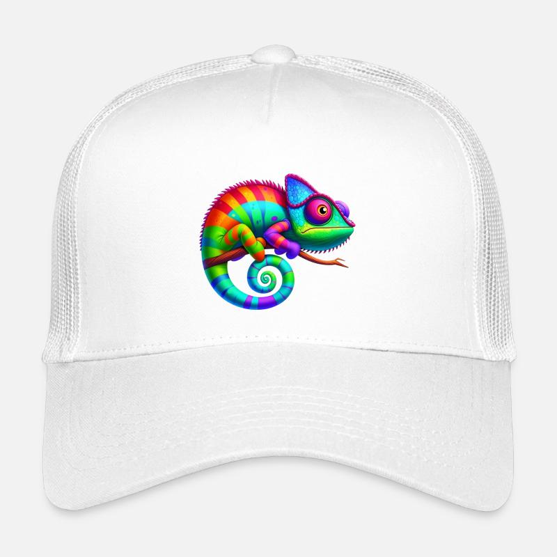 Chamäleon - Kinder Trucker-Cap - Weiß