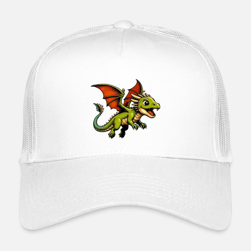 Drache - Kinder Trucker-Cap - Weiß