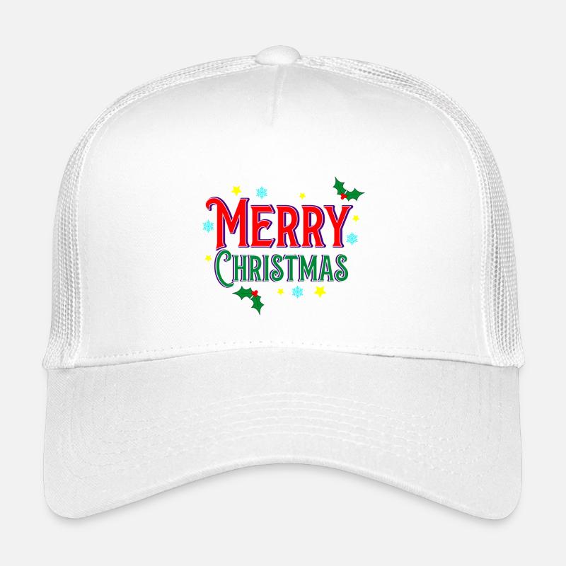 Frohe Weihnachten - Kinder Trucker-Cap - Weiß