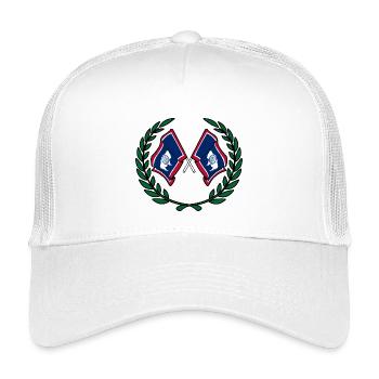 Fahnen USA Wyoming Lorbeerkranz - Kinder Trucker-Cap - Weiß - Vorne