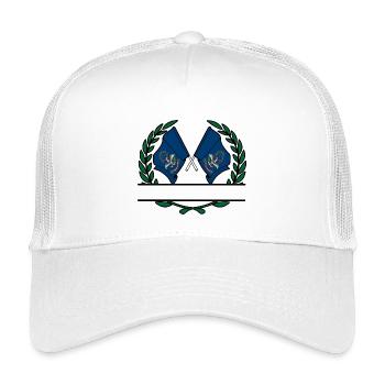 USA North Dakota Lorbeerkranz Flagge Banner - Kinder Trucker-Cap - Weiß - Vorne