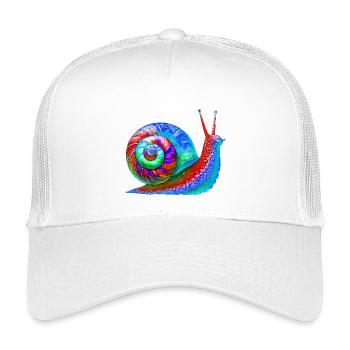 Schnecke - Kinder Trucker-Cap - Weiß - Vorne