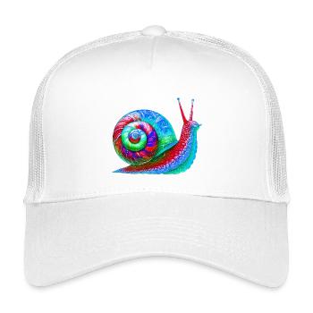 Schnecke - Kinder Trucker-Cap - Weiß - Vorne