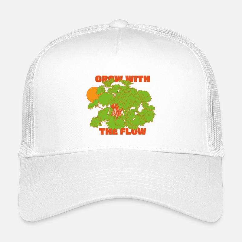 Grow with the Flow Statement - Kinder Trucker-Cap - Weiß