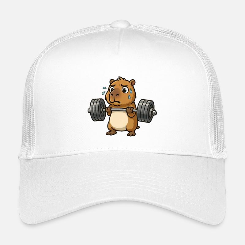 Funny Capybara Capybara Dumbbell Workout Kids’ Trucker Cap