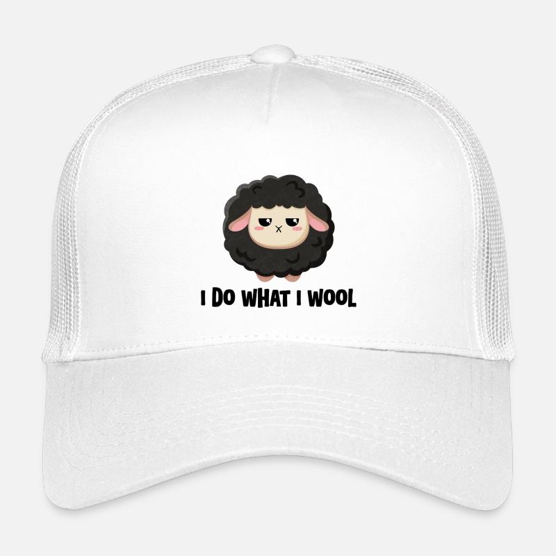 Süßes schwarzes Schaf grummelig mit Spruch Kinder Trucker-Cap
