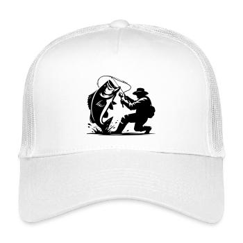 Reel Cool Dad Fishing Design - Kids’ Trucker Cap - white - Front