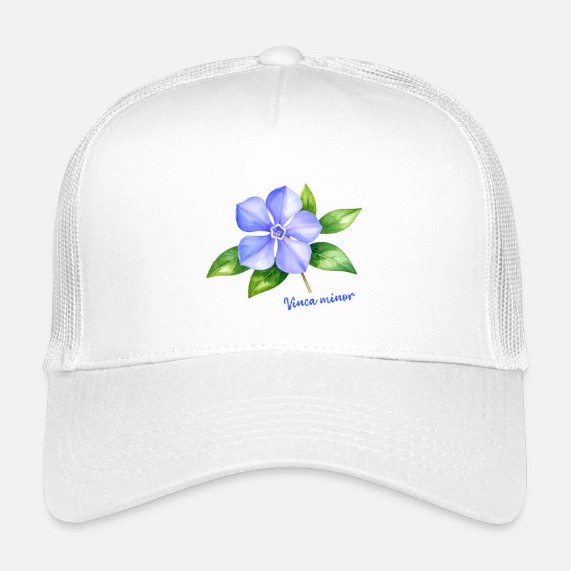 Vinca Minor - Watercolor botanical illustration Kids’ Trucker Cap