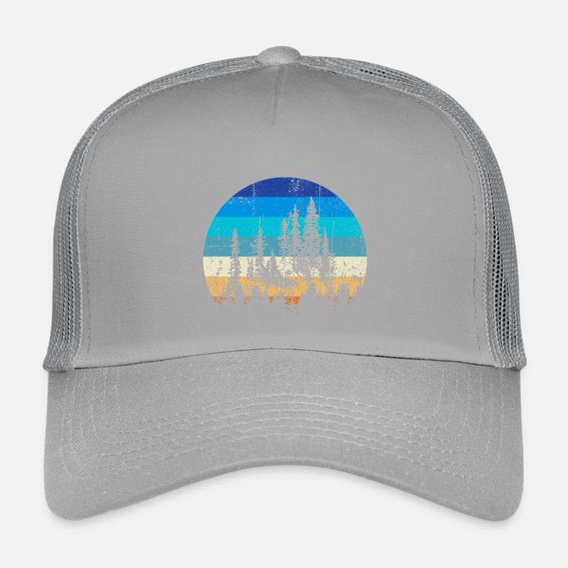 Sunset Forest Silhouette Print Kinder Trucker-Cap