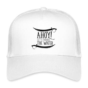 Pirate-Themed Design Featuring Swords and a Nautic - Kids’ Trucker Cap - white - Front