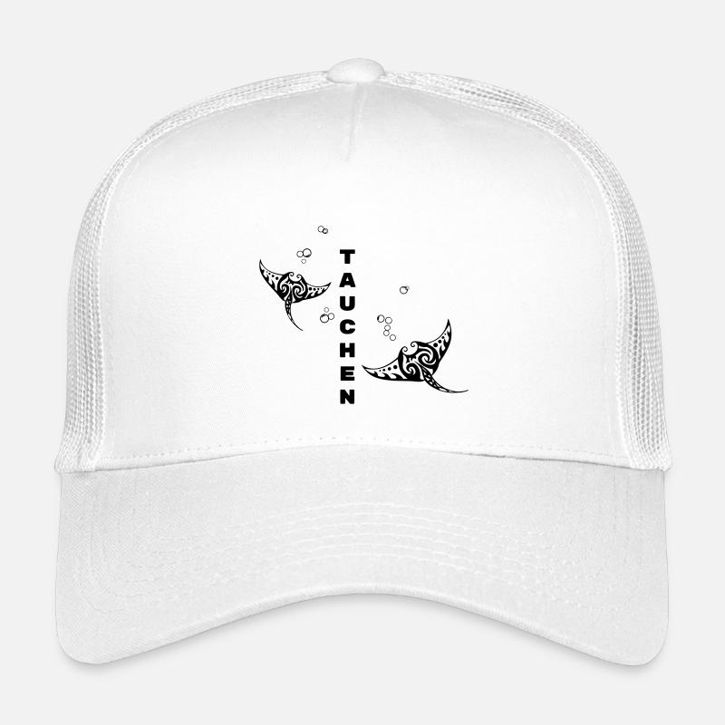 Tauchen – Tribal Manta Rochen Design Kinder Trucker-Cap