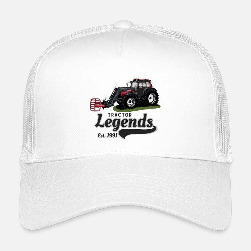 Traktor Legends Vintage Druck - Kinder Trucker-Cap - Weiß