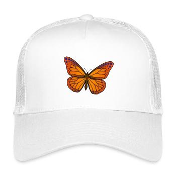 Vivid Butterfly Wings Illustration - Kids’ Trucker Cap - white - Front