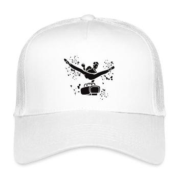 artistic gymnastics pommel horse gymnast - Kids’ Trucker Cap - white - Front