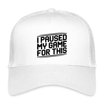 J’ai mis mon jeu en pause pour cela - Casquette trucker enfant - blanc - Devant