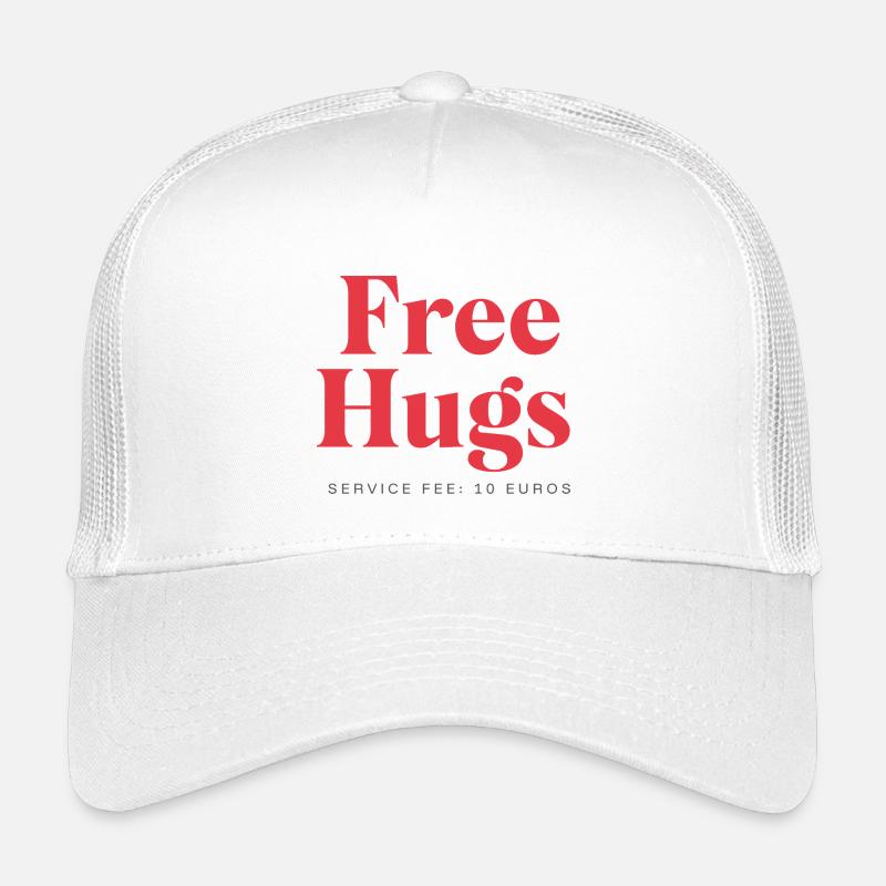 Lustiges Statement – Free Hugs Service Fee: 10Euro - Kinder Trucker-Cap - Weiß