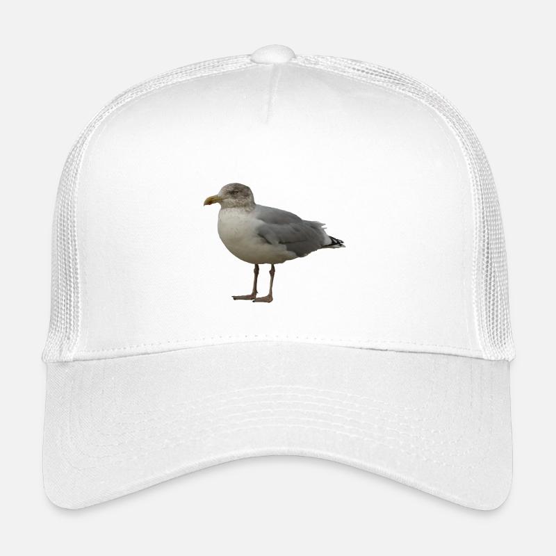 Seagull on the Beach Illustration Kids’ Trucker Cap