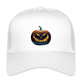 Néon Halloween Citrouille Ombre - Casquette trucker enfant - blanc - Devant