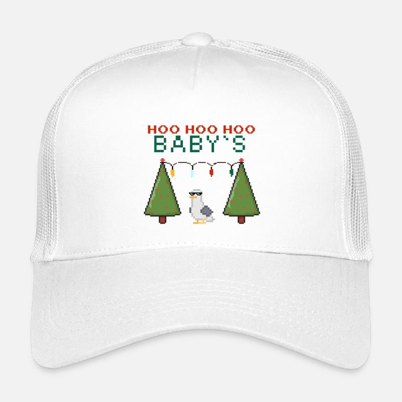 Pixel-Weihnachtsvogel mit Lichterketten Kinder Trucker-Cap