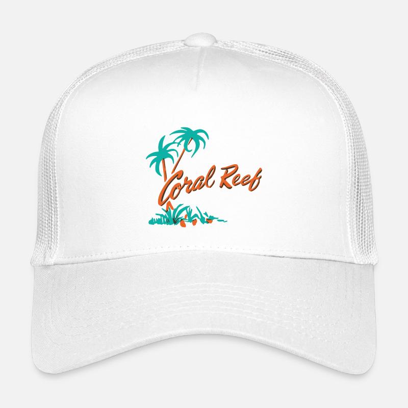 Logo der Korallenriff-Palme - Kinder Trucker-Cap - Weiß