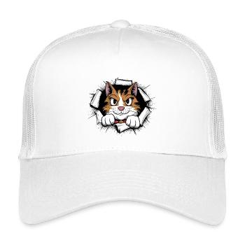 Chat sinistre à travers la faille - Casquette trucker enfant - blanc - Devant