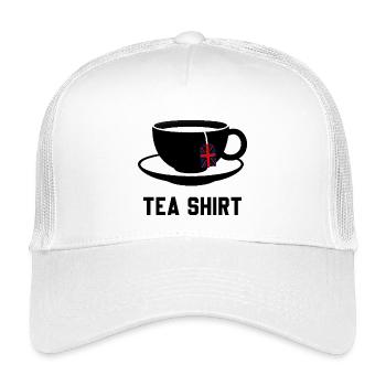 Chemise thé – Jeu de mots calme avec la tasse de thé - Casquette trucker enfant - blanc - Devant