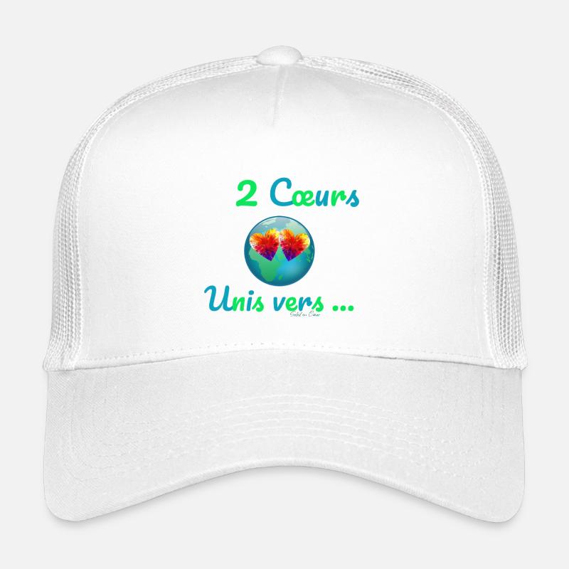 2 Cœurs Unis vers… - Casquette trucker enfant - blanc