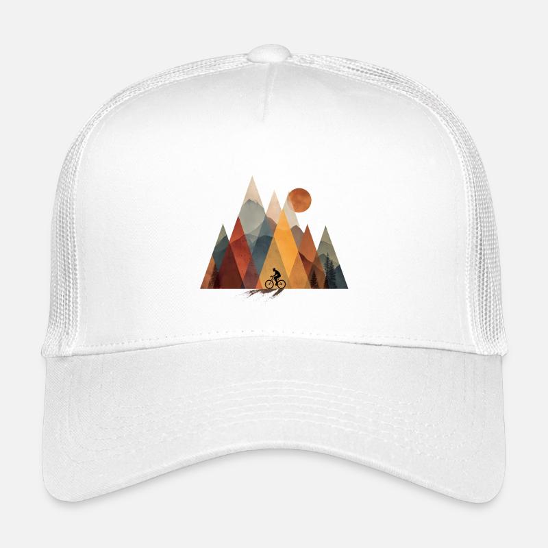 Cyclistes devant les montagnes en plein air rétro moderne Casquette trucker enfant