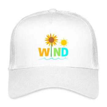 Wind turbine, wind energy, wind power - Kids’ Trucker Cap - white - Front