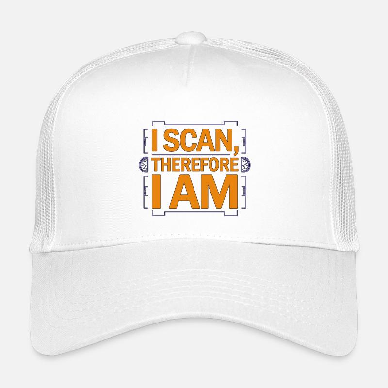 MRI Tech I Scan Therefore I Am MRI Technologist Kinder Trucker-Cap
