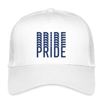 Blue Pride Geometrisches Muster - Kinder Trucker-Cap - Weiß - Vorne