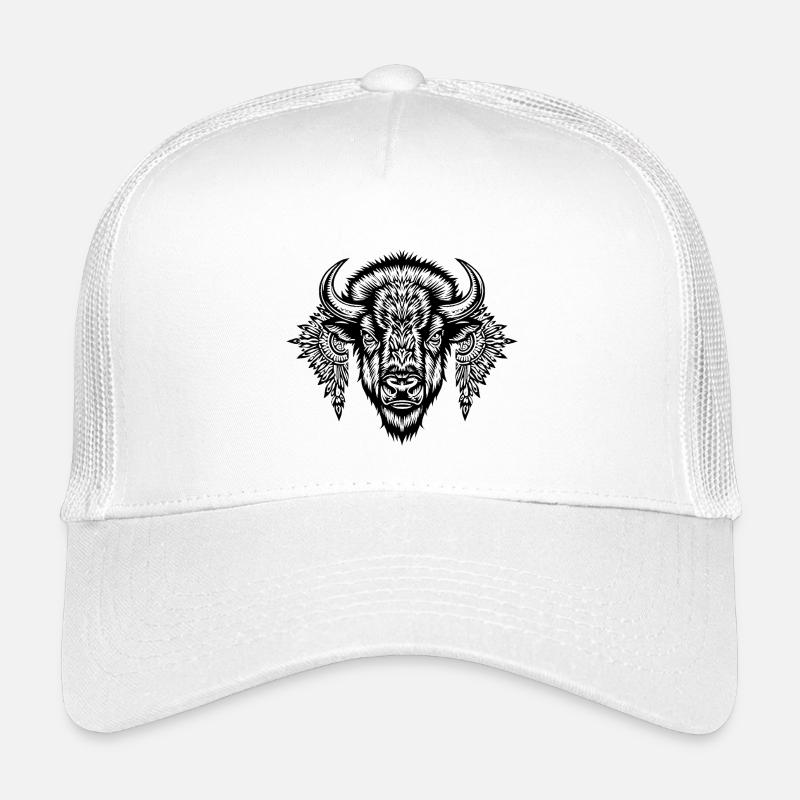 Zierbison-Glyphe Kinder Trucker-Cap