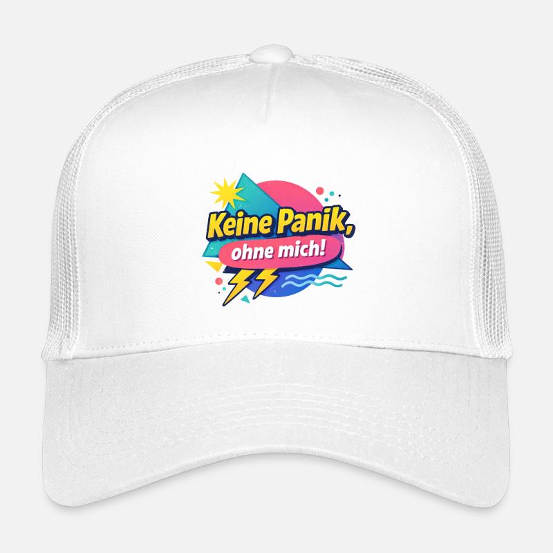 Keine Panik ohne mich! - Kinder Trucker-Cap - Weiß