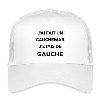 j'ai fait un cauchemar j'étais de gauche - Casquette trucker enfant - blanc - Devant