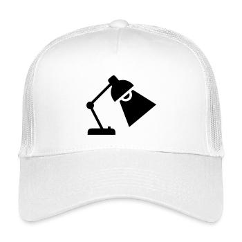 Desk Lamp Silhouette - Kids’ Trucker Cap - white - Front