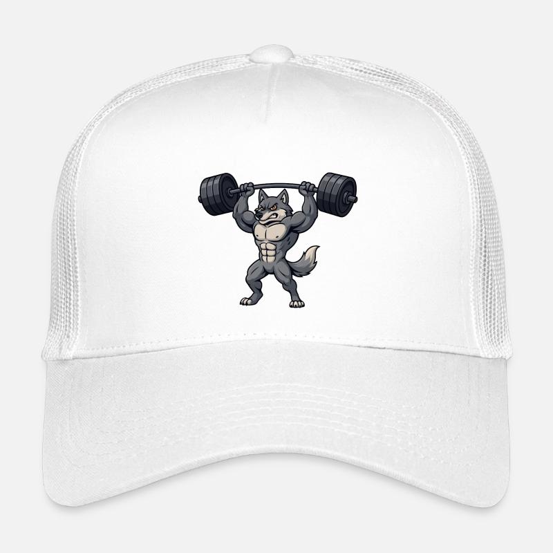 Bodybuilding de musculation avec husky fort avec haltères Casquette trucker enfant