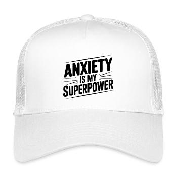L’anxiété est mon super-pouvoir - Casquette trucker enfant - blanc - Devant