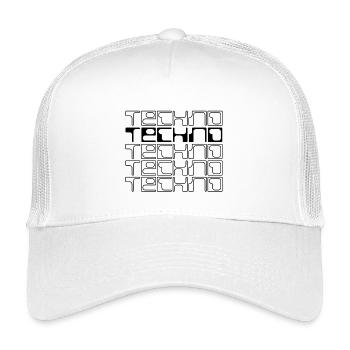 Musique techno design géométrique du logo - Casquette trucker enfant - blanc - Devant