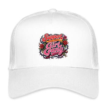 Unterstützen Sie Ihre lokale Mädchengang - Kinder Trucker-Cap - Weiß - Vorne
