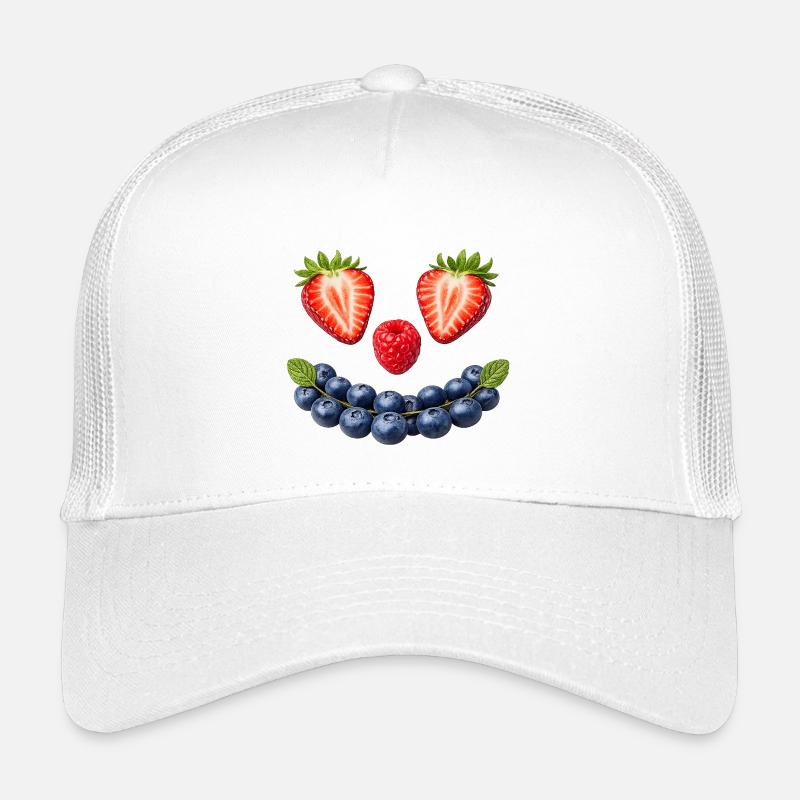 Beeren Gesicht - Kinder Trucker-Cap - Weiß