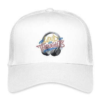 Loud Thoughts Graffiti - Kids’ Trucker Cap - white - Front